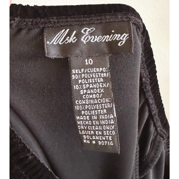 VTG MSK Evening Maxi Velvet Skirt 10 Flared Stretch Whimsygoth Romantic Witchy - Picture 4 of 6